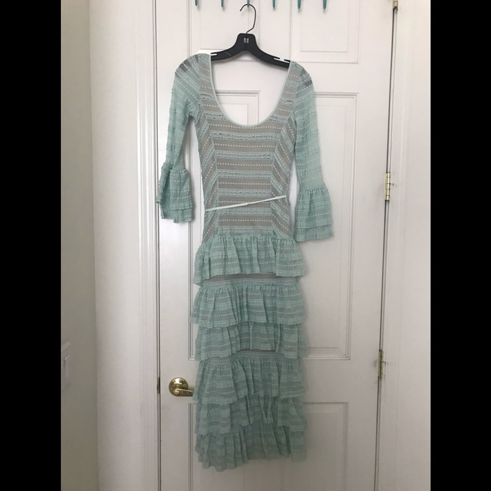 New cinq a sept lace tied maxi dress